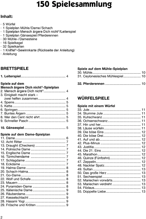 150 Spiele Sammlung - Brett- und Würfelspiele für jeden Anlass
