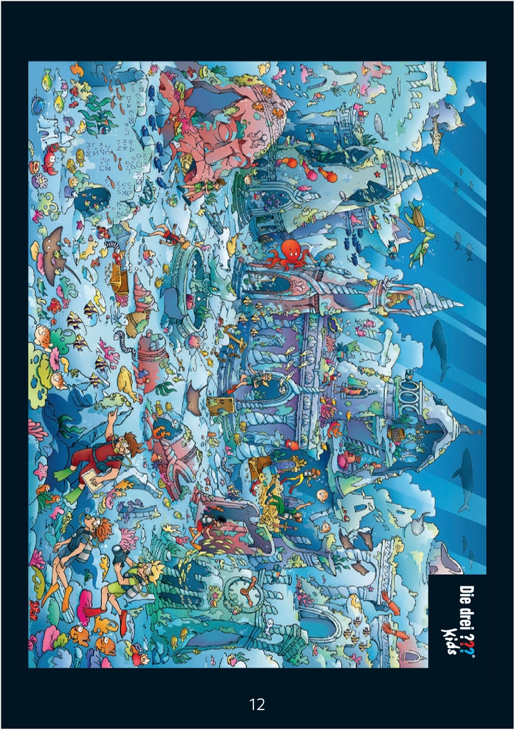 Achtung, Meeresungeheuer! - Die drei ??? Kids Puzzle Spielanleitung