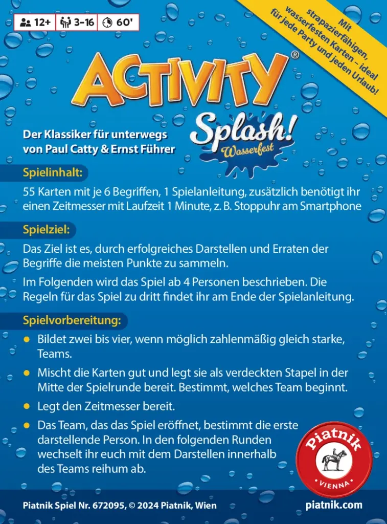Activity Splash! - Das spritzige Ratespiel für jedes Team