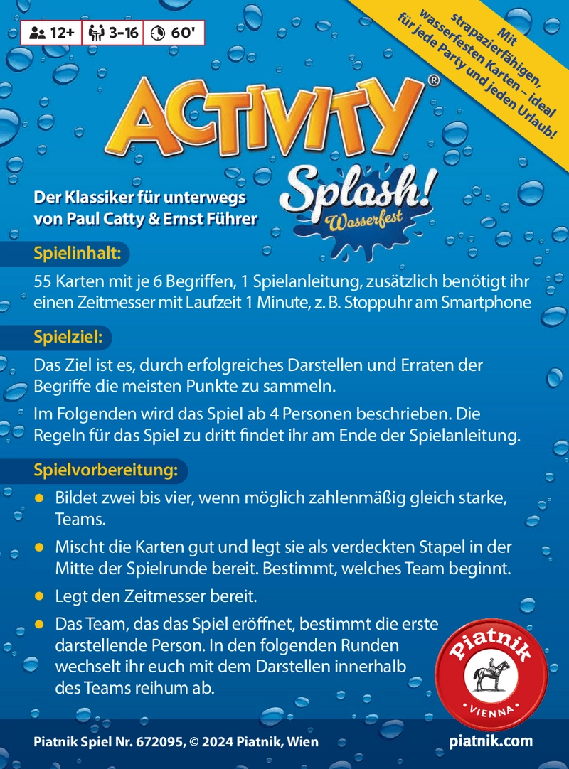 Activity Splash! - Das spritzige Ratespiel für jedes Team