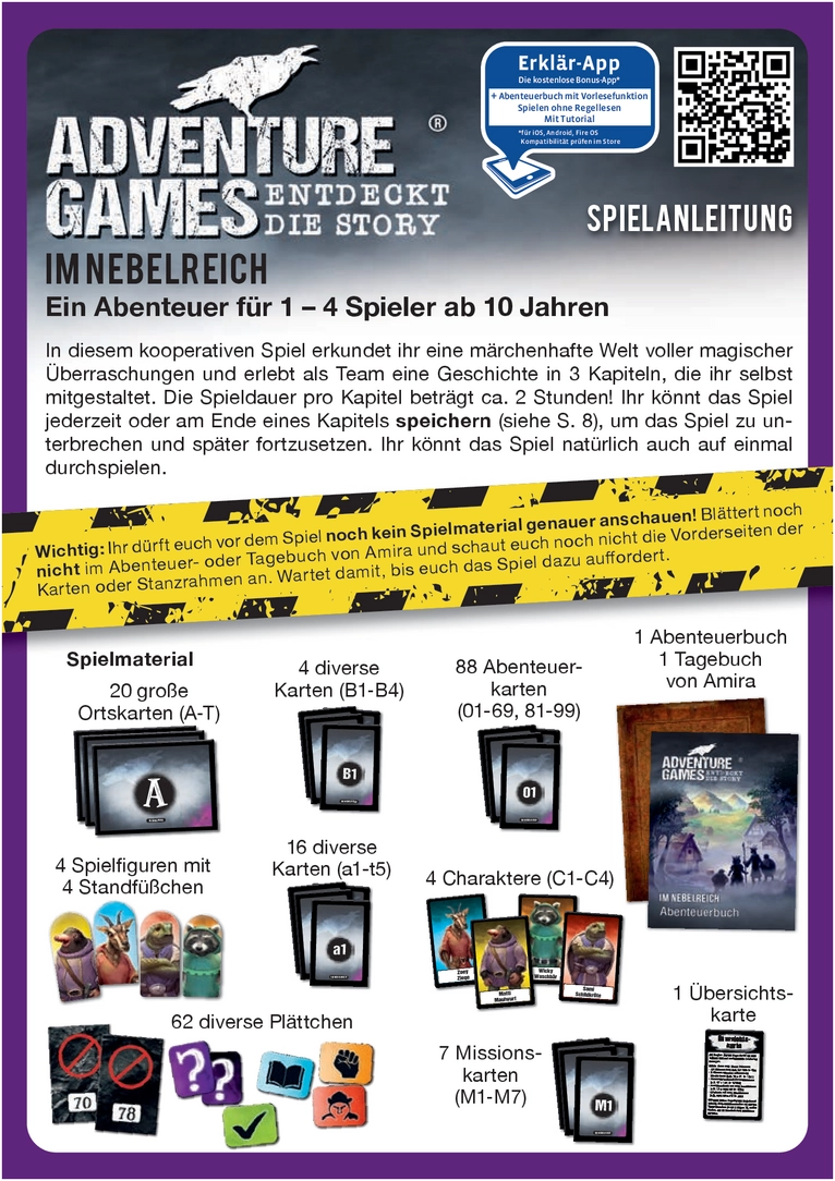 Adventure Games: Im Nebelreich - Spielanleitung