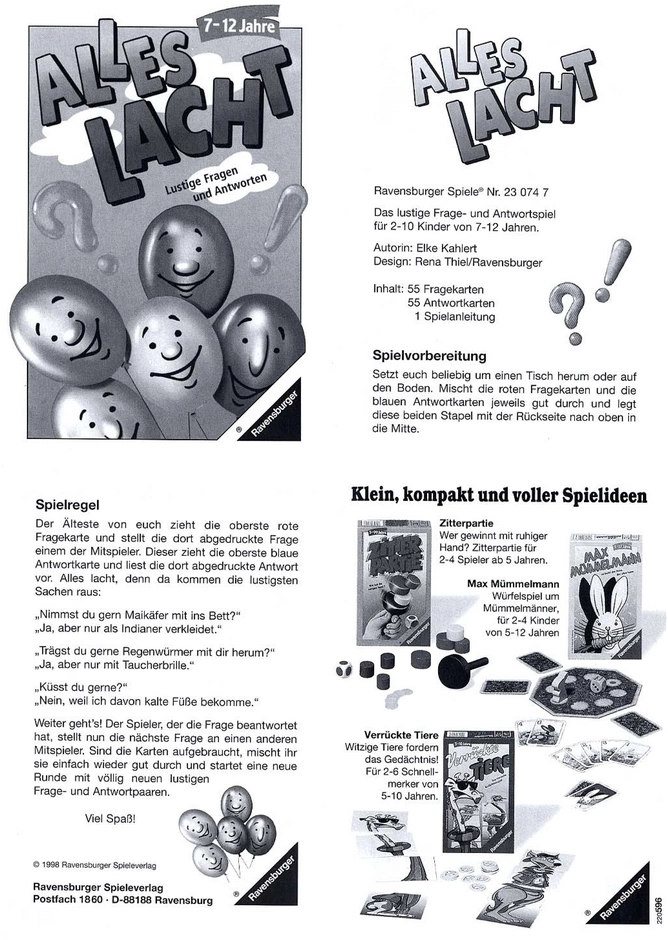 Alles Lacht - Lustiges Frage- und Antwortspiel für Kinder