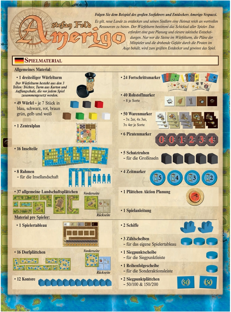 Amerigo - Entdeckerabenteuer mit Würfeln und Strategie