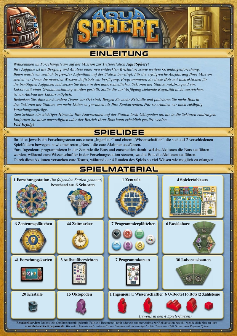 AquaSphere - Strategisches Brettspiel zur Kristallforschung