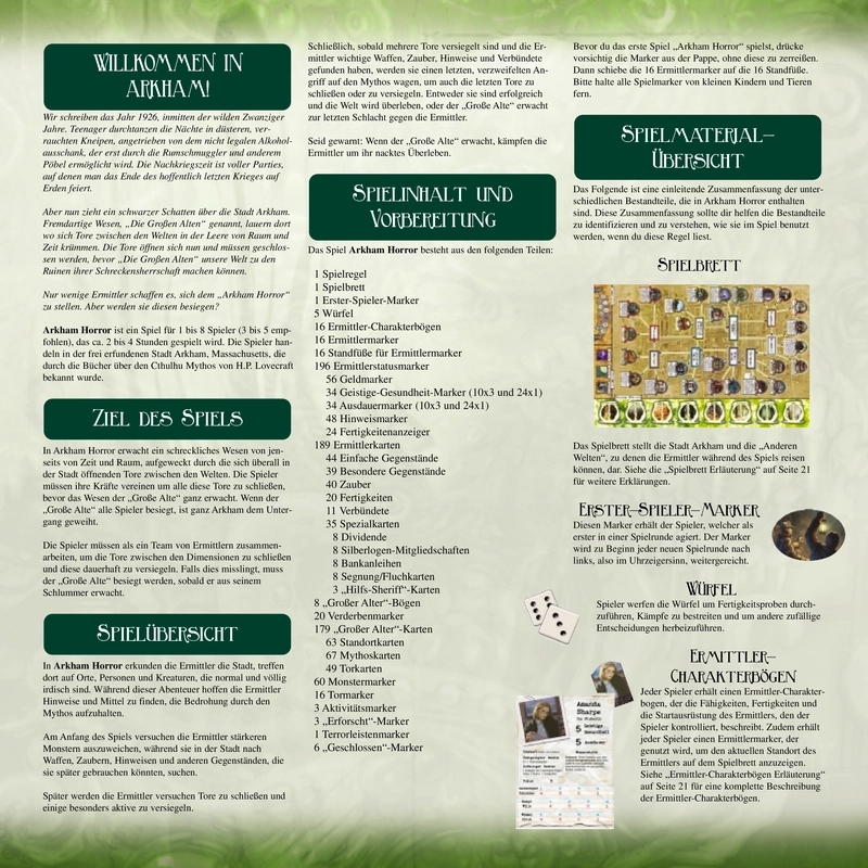 Arkham Horror - Das Brettspiel für spannende Abenteuer