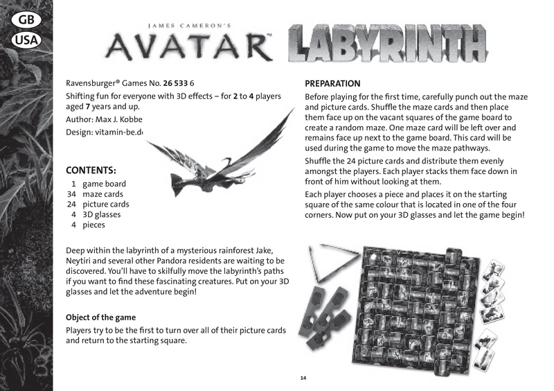 Avatar Labyrinth - Spannendes Brettspiel mit 3D Effekt