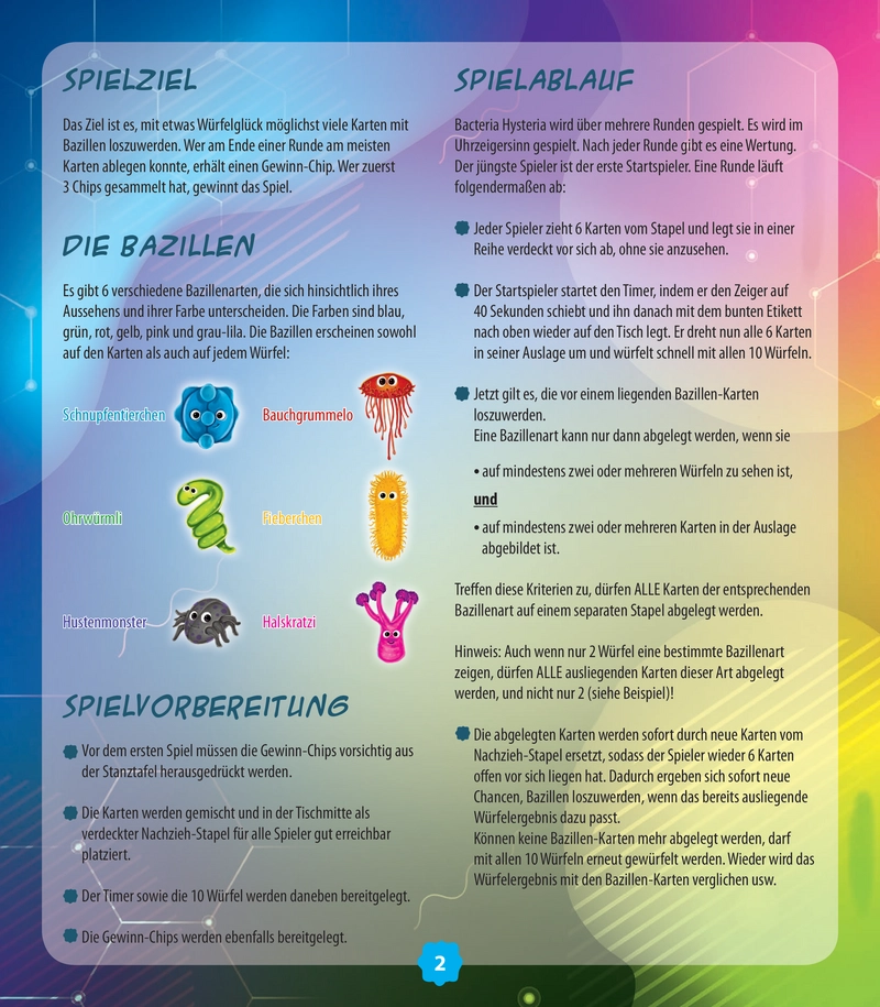 Bacteria Hysteria - Ein spannendes Würfelspiel für Kinder und Familien
