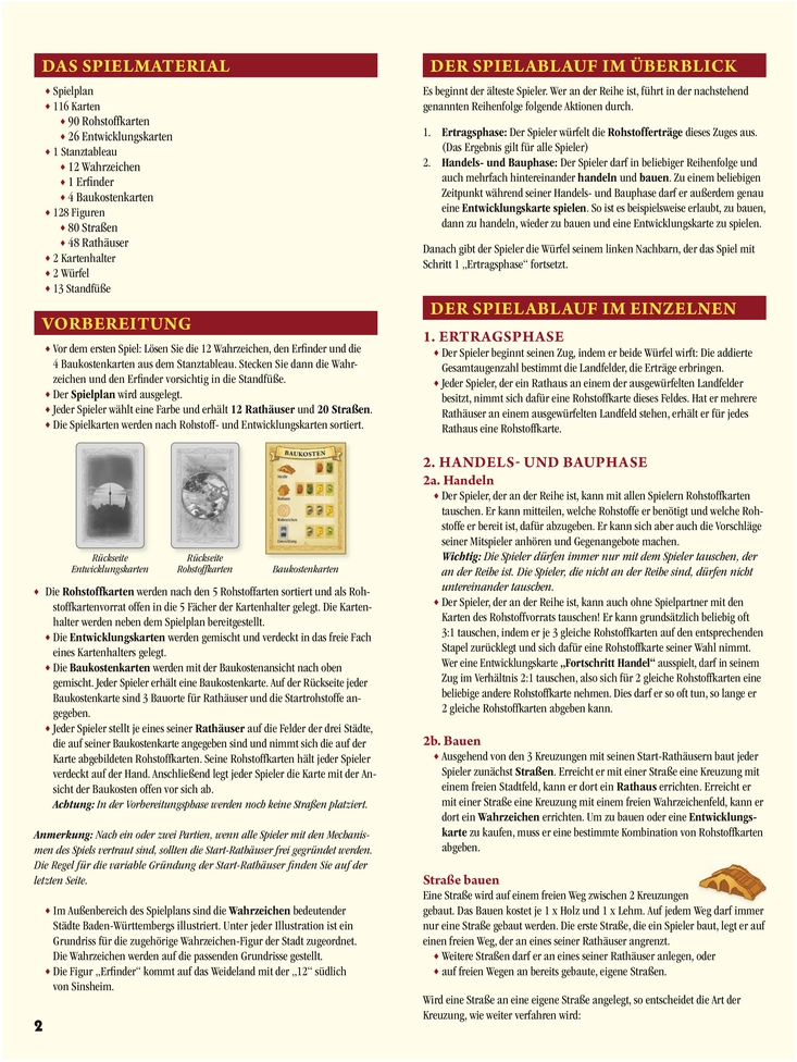 Baden-Württemberg Catan - Spielanleitung und Regeln