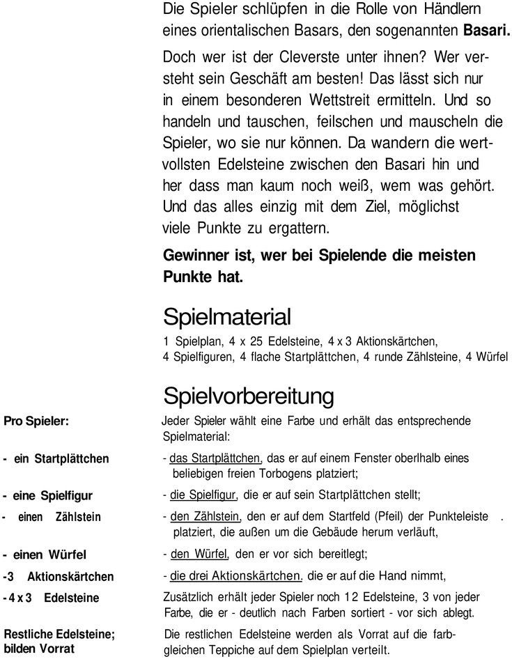 Basari - Das spannende Brettspiel für Strategen und Edelstein-Händler