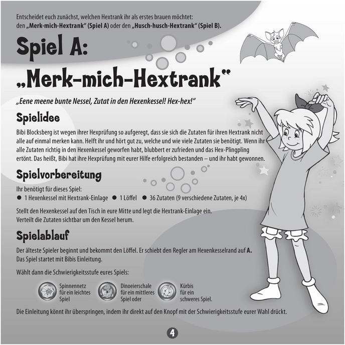 Bibi Blocksberg Der blubbernde Hexenkessel Spielanleitung