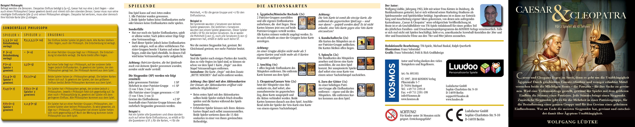 Caesar & Cleopatra: Spielanleitung und Regeln für strategisches Brettspiel