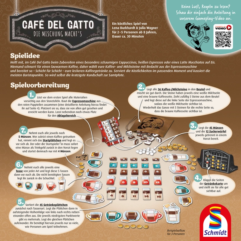 Café del Gatto - Das unterhaltsame Kaffeekunst-Spiel