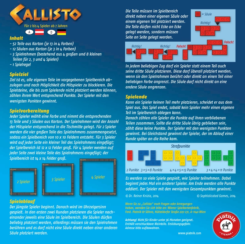 Callisto - Strategisches Brettspiel für Kinder und Familien