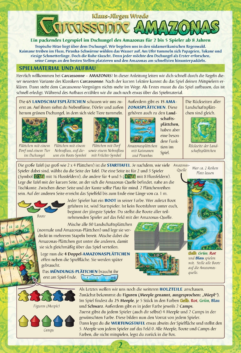Carcassonne - Amazonas: Strategisches Legespiel im Dschungel