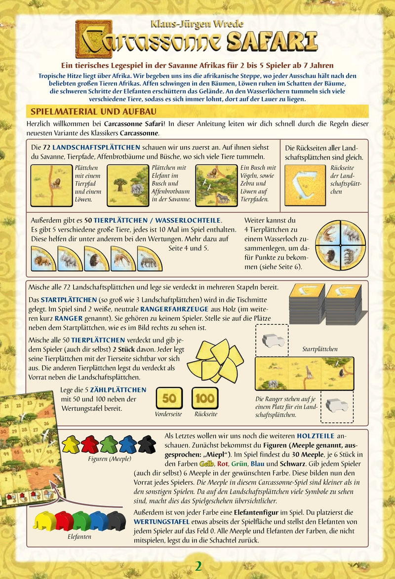 Carcassonne Safari - Das Brettspiel in der afrikanischen Savanne