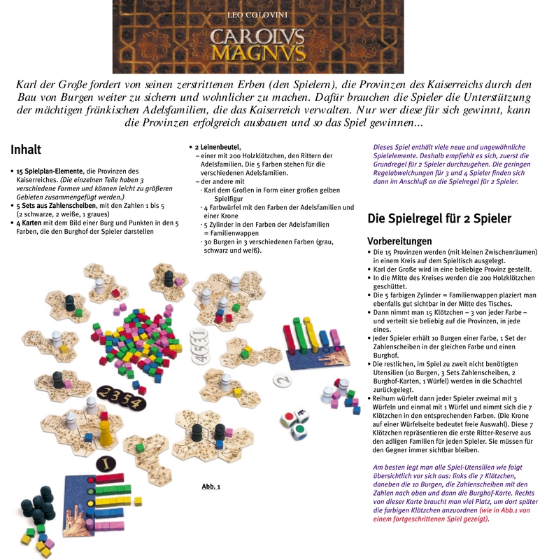 Carolus Magnus - Strategisches Brettspiel um die Kontrolle über Provinzen