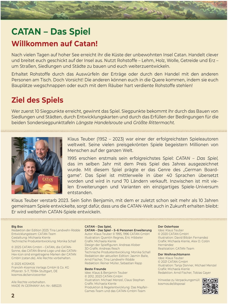 CATAN - Das Spiel - Spielanleitung und Regeln