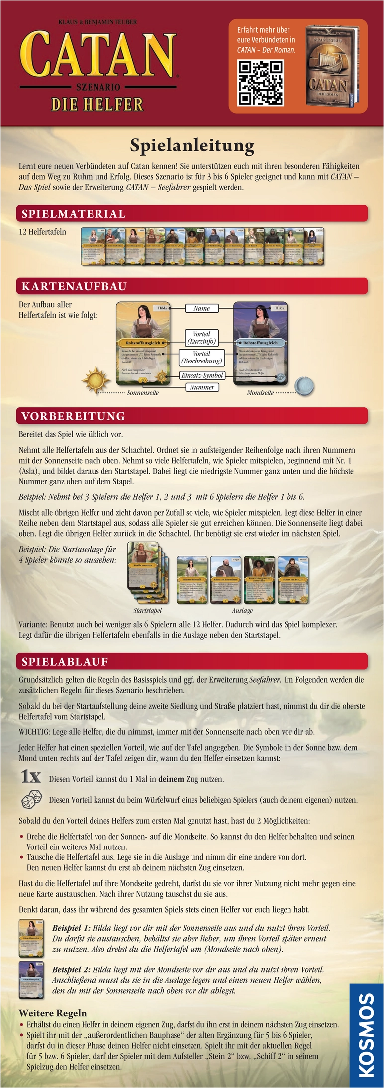 Catan - Die Helfer Spielanleitung und Übersicht