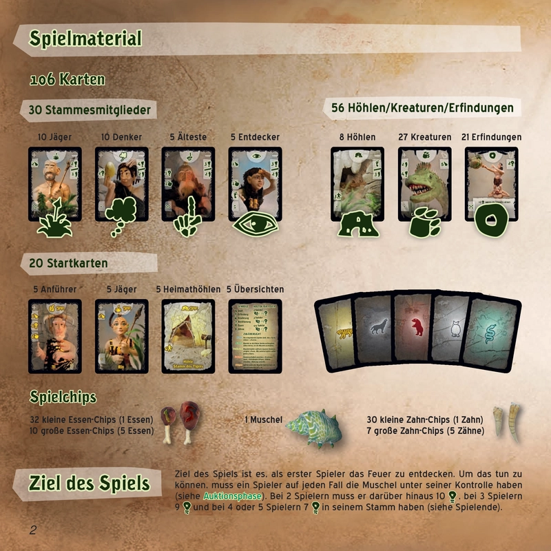 Cavemen - Die Entdeckung des Feuers: Spielanleitung und Regeln