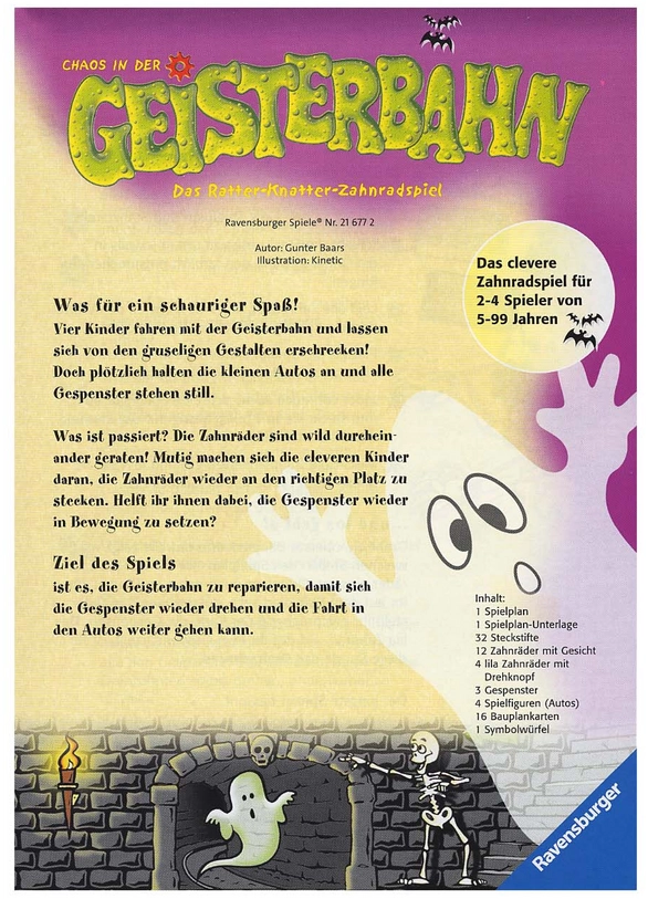 Chaos in der Geisterbahn - Das spannende Zahnrads-Knatter-Spiel