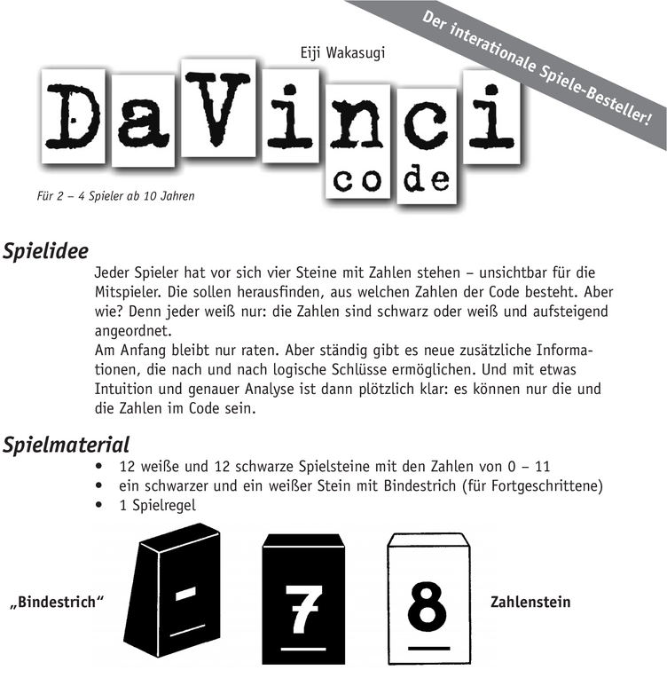 Da Vinci Code - Das spannende Ratespiel um Zahlenkombinationen