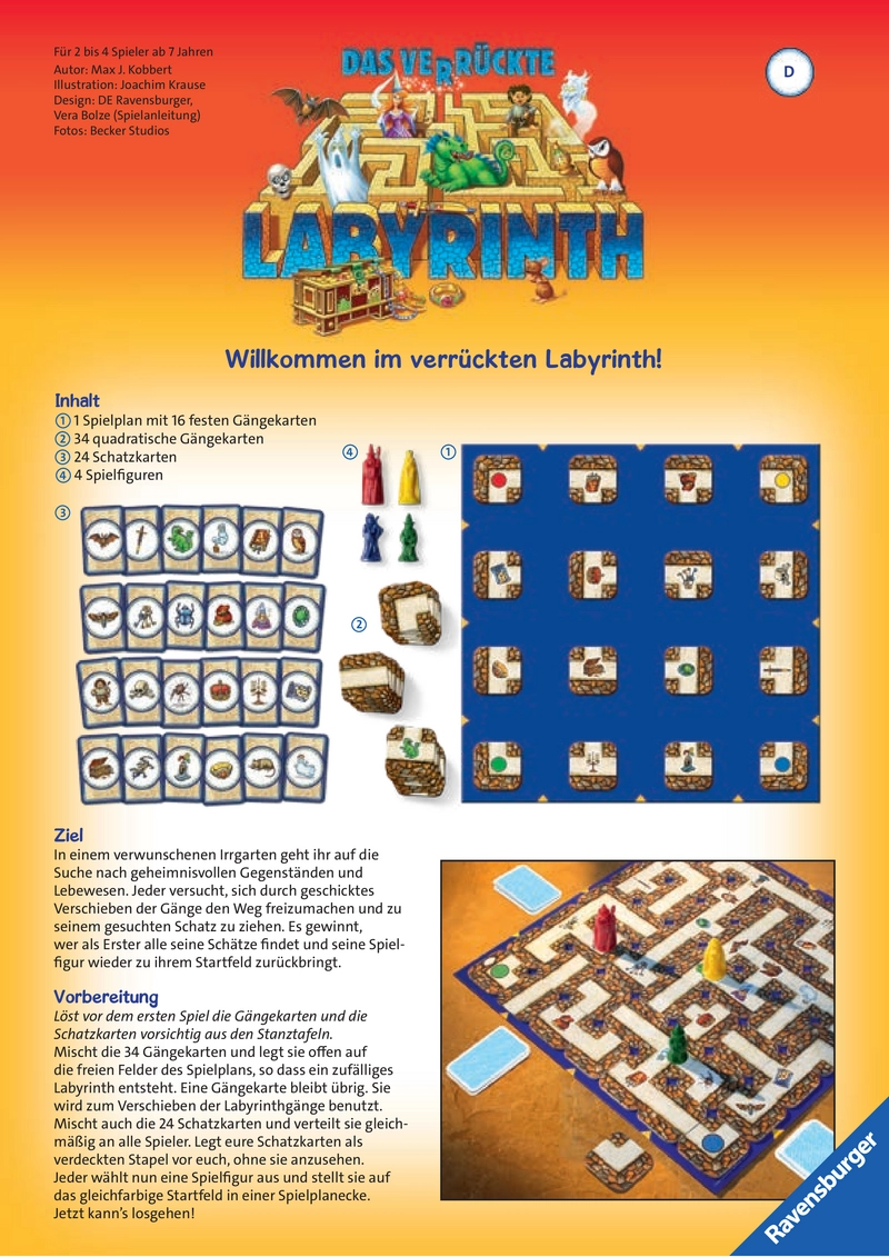 Das verrückte Labyrinth - Anleitung und Spielbeschreibung