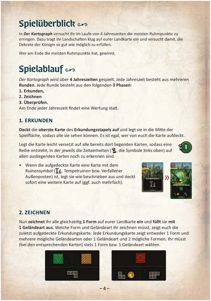 Der Kartograph - Ein Brettspiel der Landschaftserkundung
