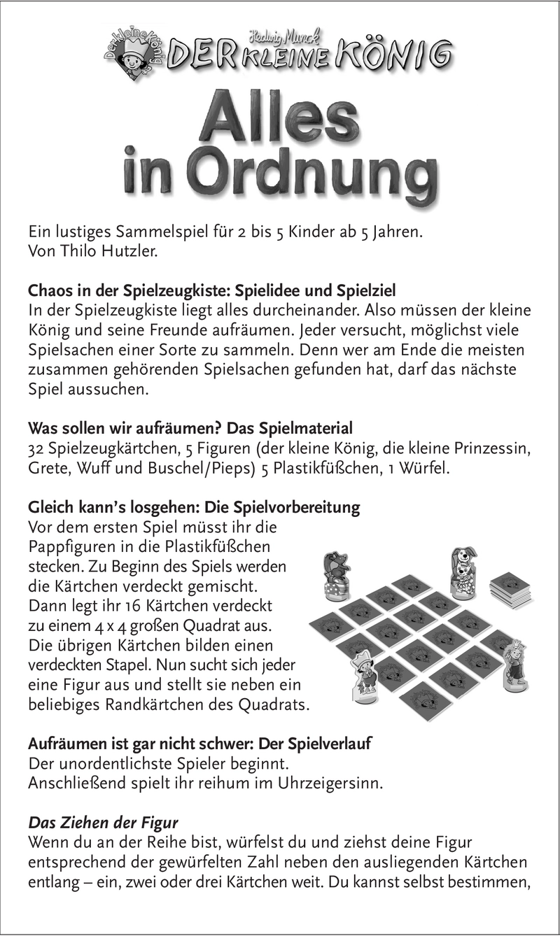 Der kleine König - Alles in Ordnung: Ein Sammelspiel für Kinder