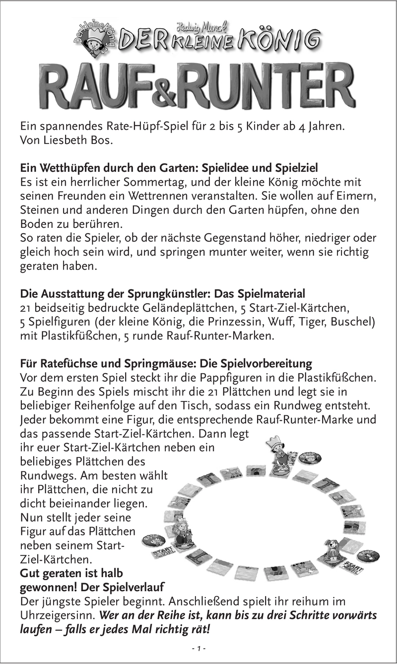 Der kleine König Rauf und Runter - Kinderspiel für 2-5 Spieler