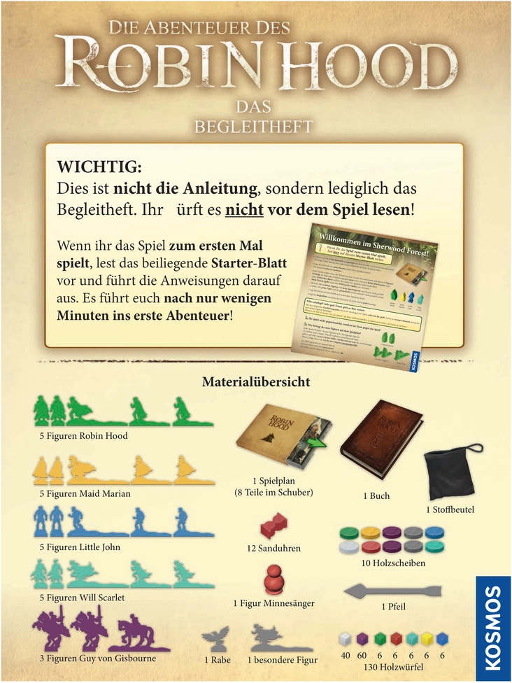 Die Abenteuer des Robin Hood - Spielanleitung und Regeln