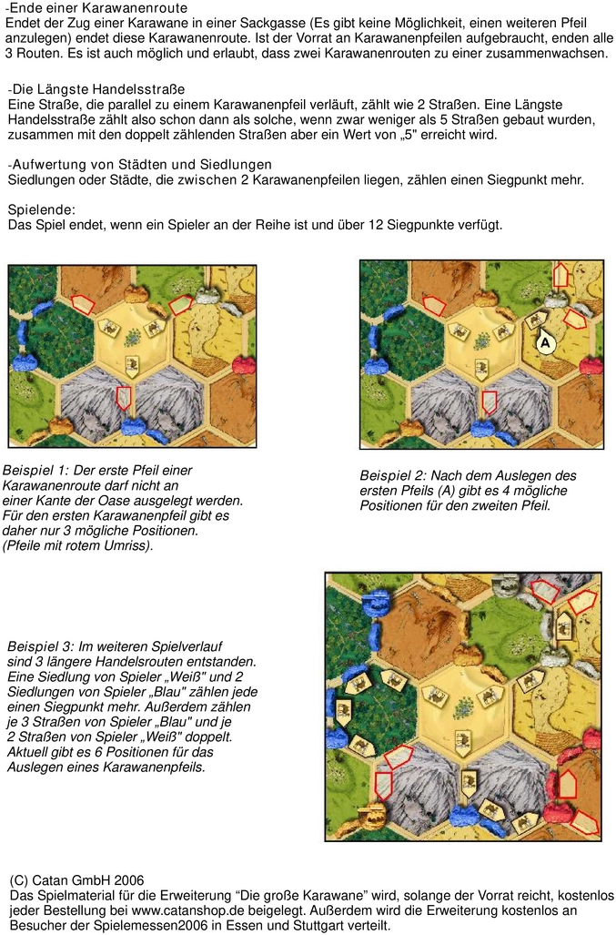 Die große Karawane - Spielanleitung und Regeln
