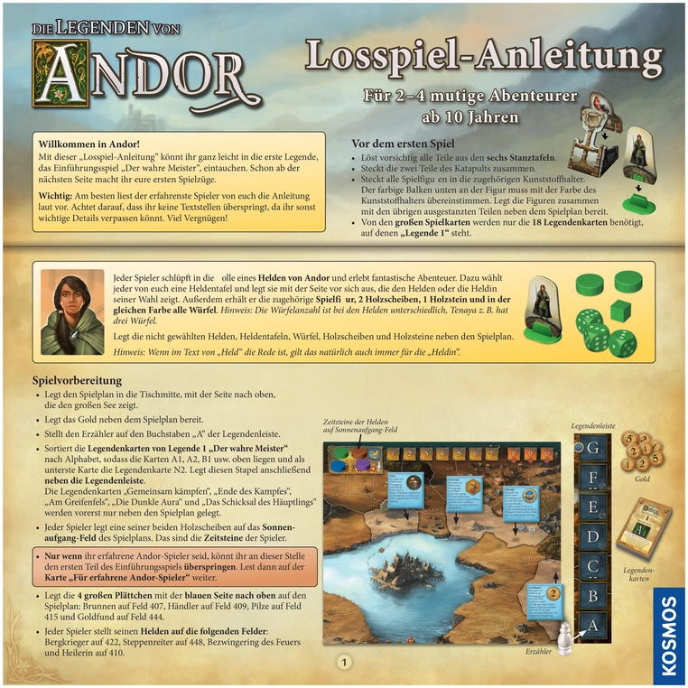 Die Legenden von Andor - Gesellschaftsspiel Anleitung