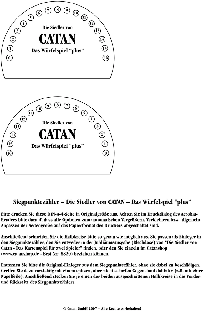 Die Siedler von Catan - Das Würfelspiel „plus“