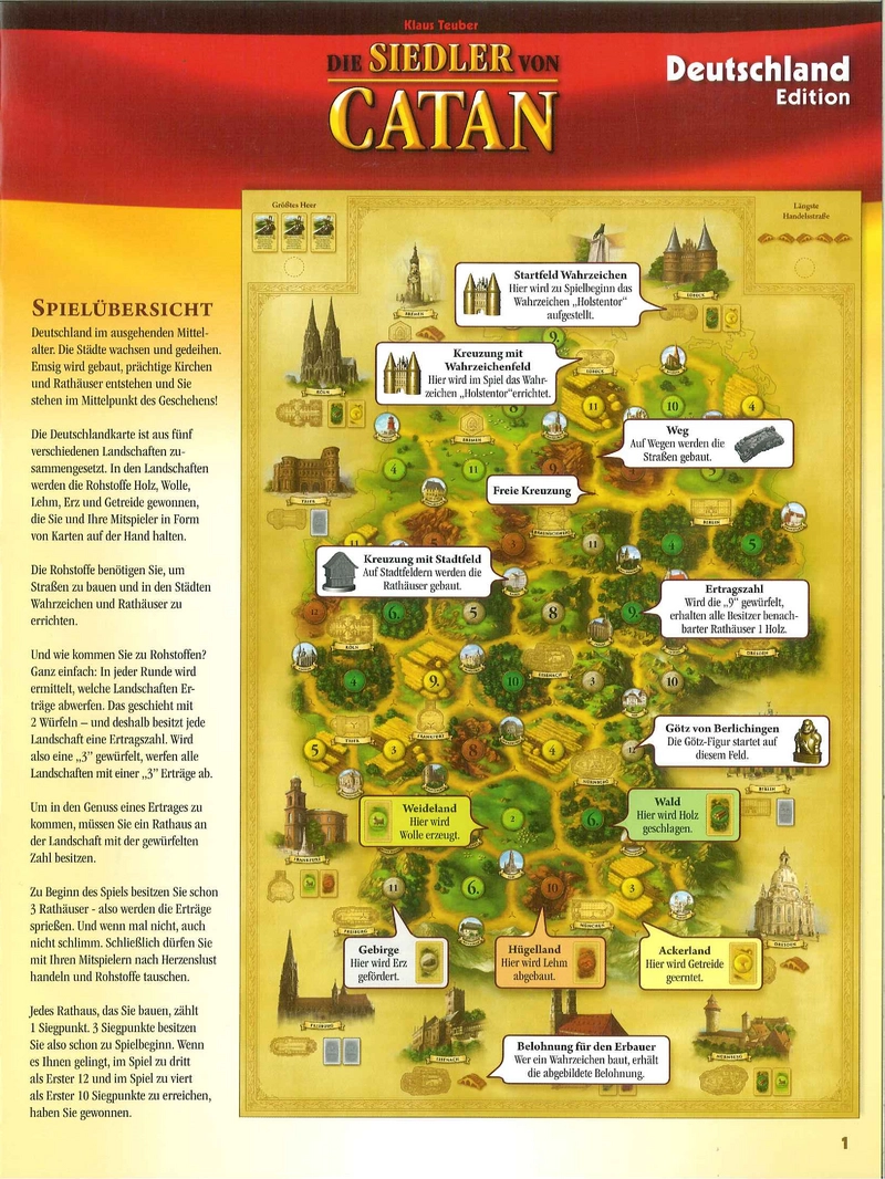 Die Siedler von Catan - Deutschland Edition Spielanleitung