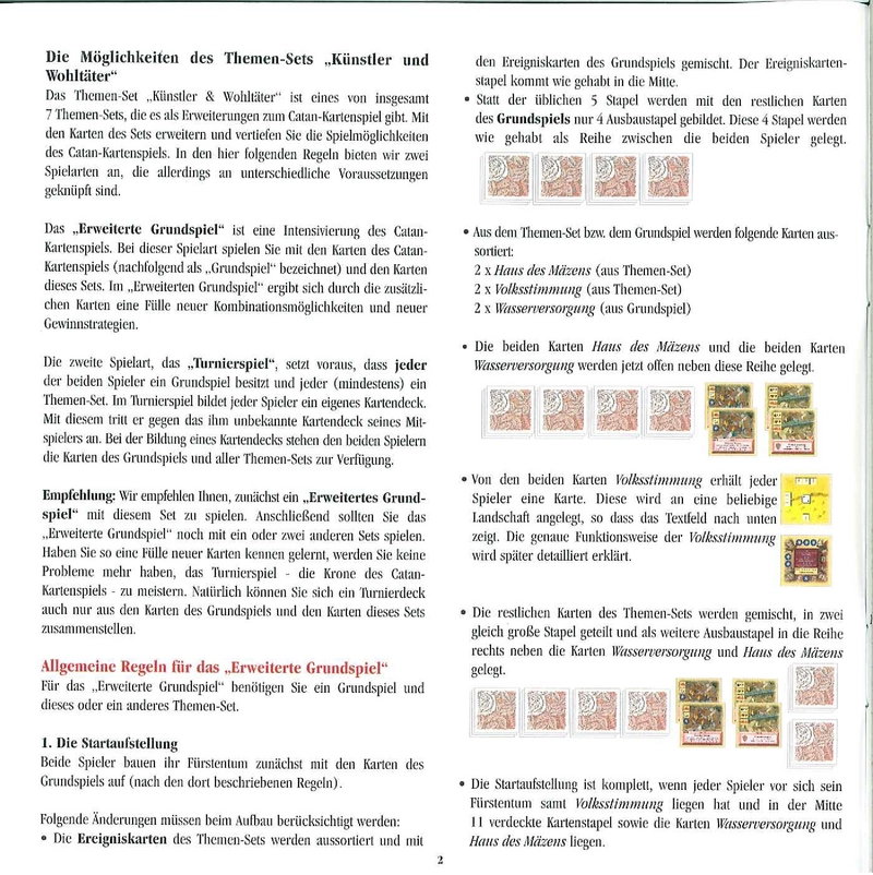 Die Siedler von Catan: Künstler & Wohltäter - Spielanleitung