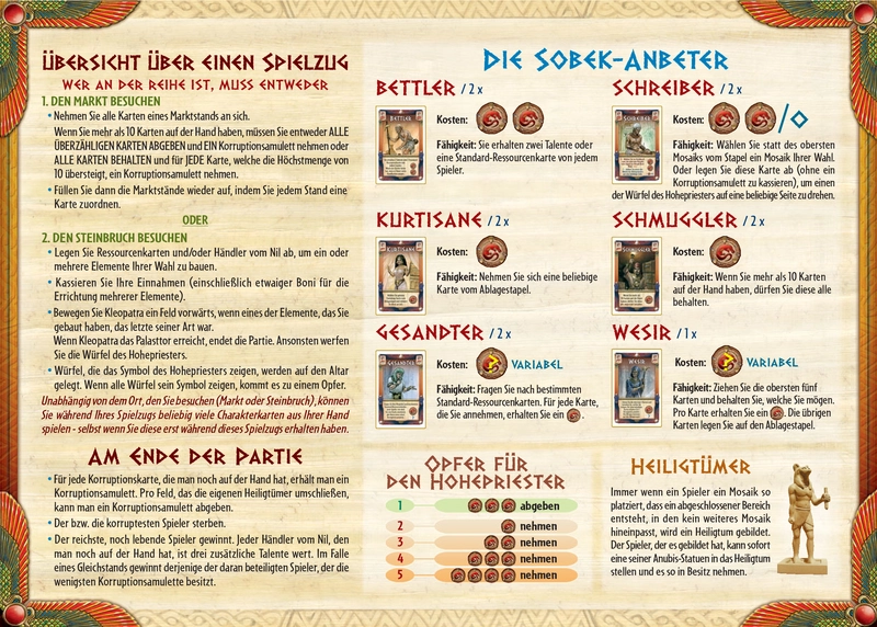 Die Sobek-Anbieter - Strategisches Kartenspiel über den alten Ägypten