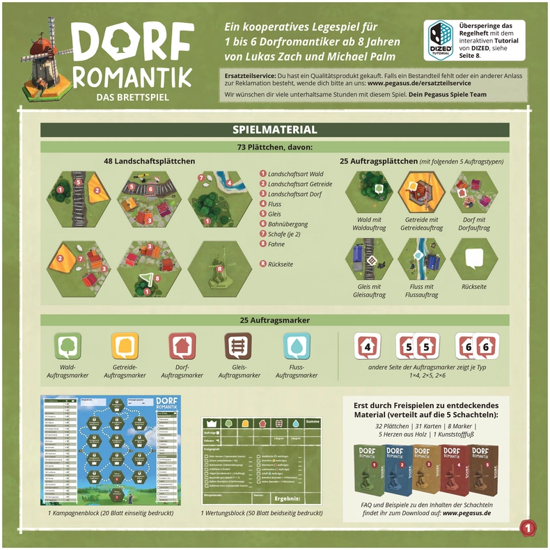 Dorf Romantik - Kooperatives Brettspiel für die ganze Familie
