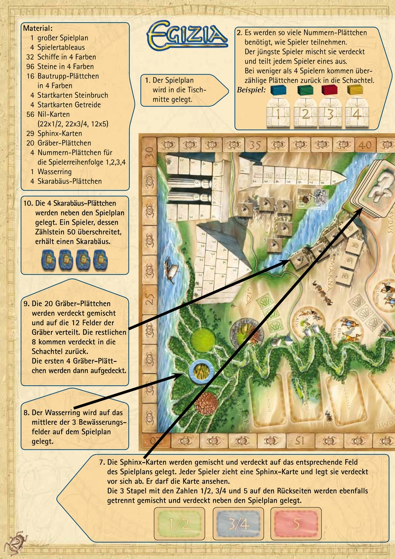 Egizia - Strategisches Brettspiel im alten Ägypten