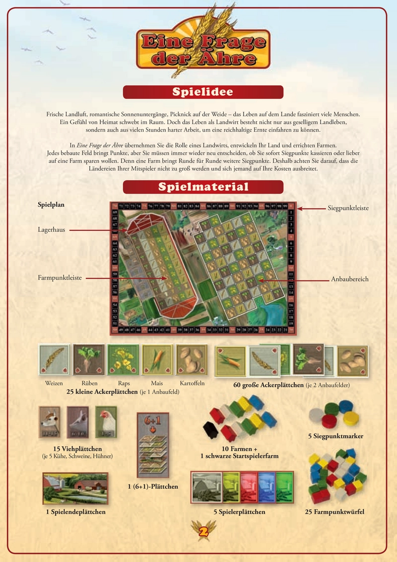 Eine Frage der Ähre - Strategisches Brettspiel für 2-5 Spieler