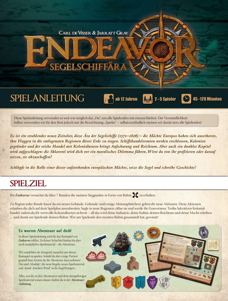 Endeavor - Segelschiffe und Kolonialismus im Brettspiel