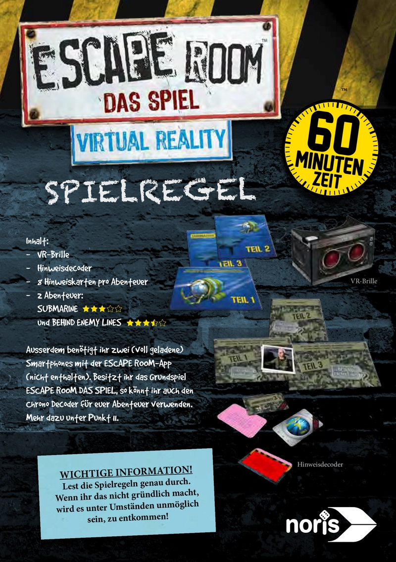 Escape Room: Das Spiel - Virtual Reality Anleitung und Regeln