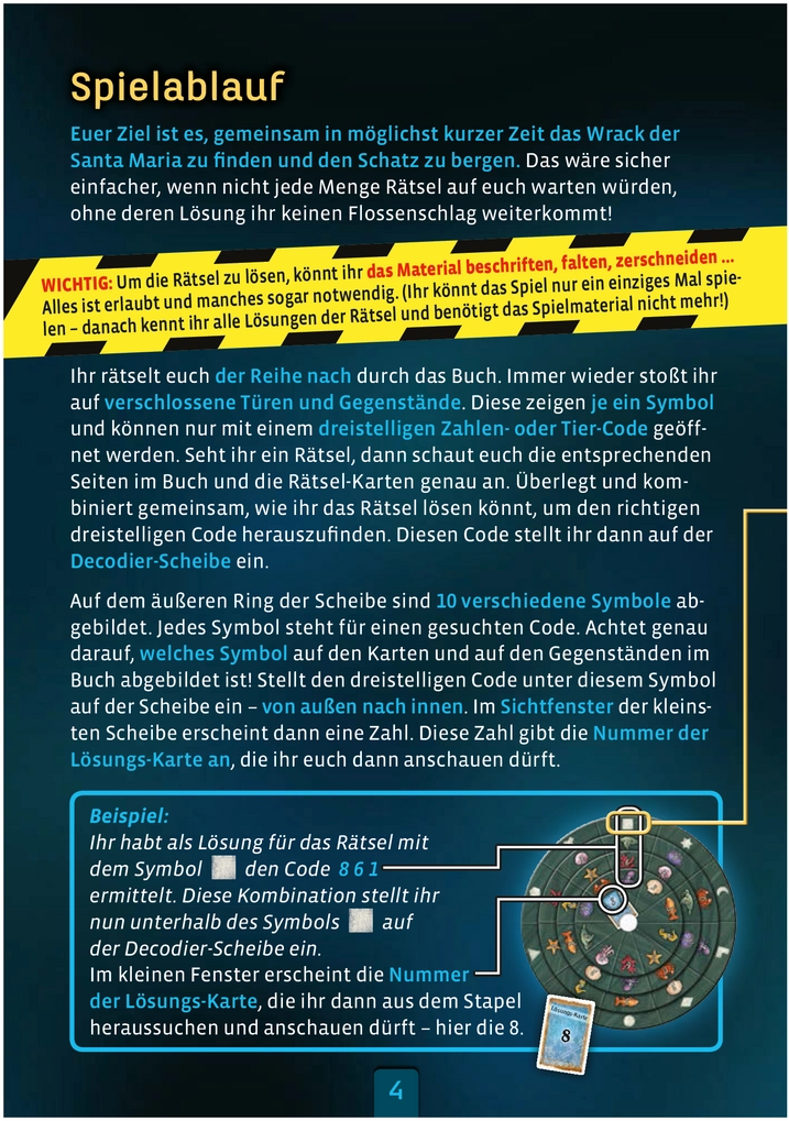 EXIT - Der versunkene Schatz Spielanleitung