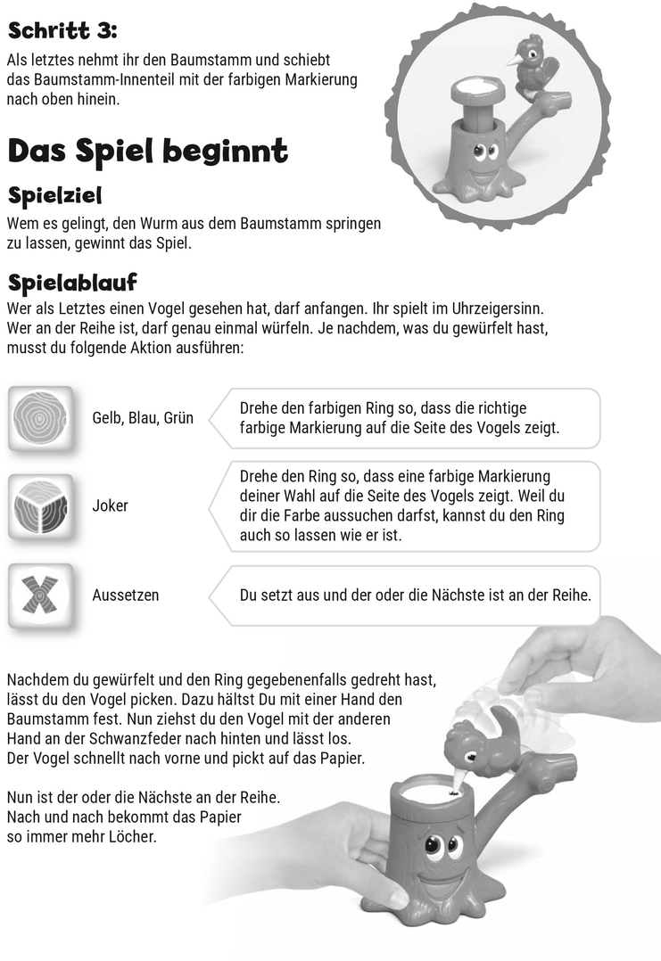 Fang den Wurm - Spielanleitung für Kinder