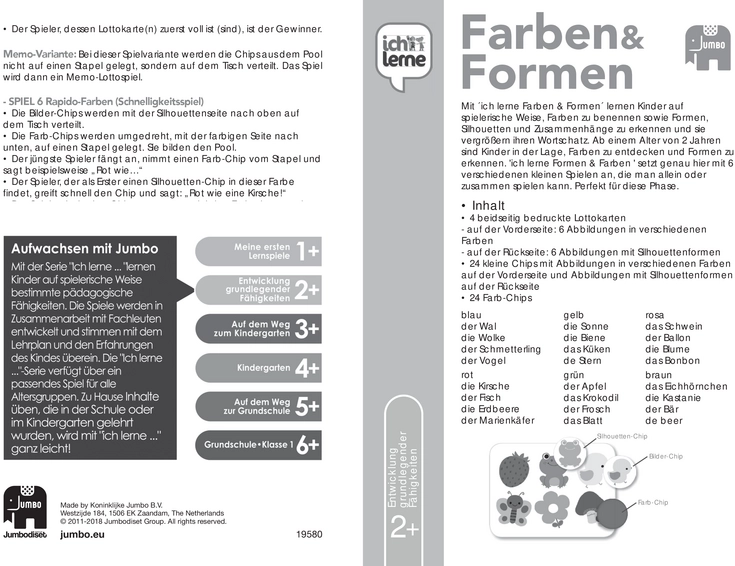 Farben und Formen - Spielanleitung für Kinder ab 2 Jahren