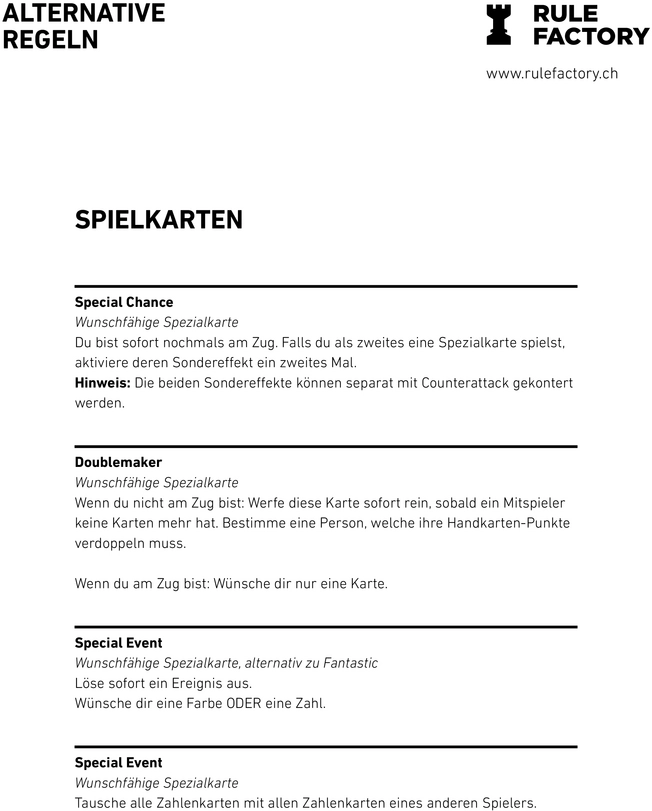 Frantic - Alternative Regeln für ein spannendes Kartenspiel
