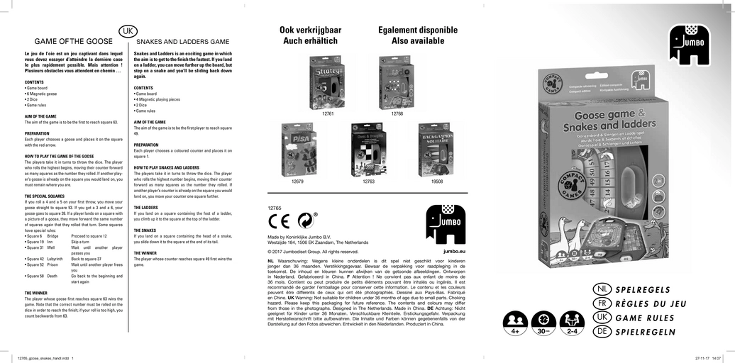 Gänsespiel und Schlangen und Leitern - Spielanleitung und Regeln