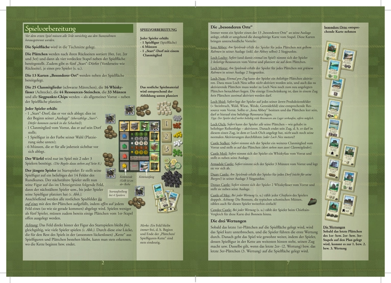 Glen More - Strategisches Brettspiel um Ressourcen und Gebietsansprüche