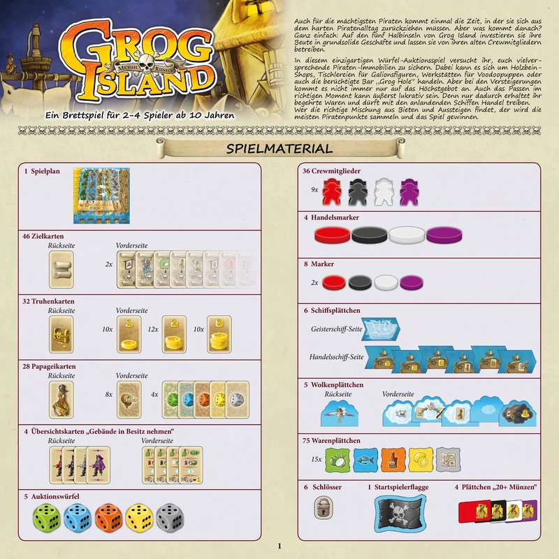 Grog Island: Strategisches Brettspiel für Piratenfreunde