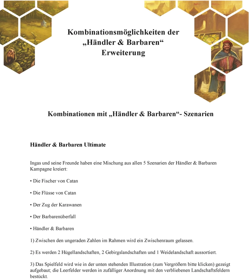 Händler & Barbaren Ultimate: Kombinationen und Spielanleitung