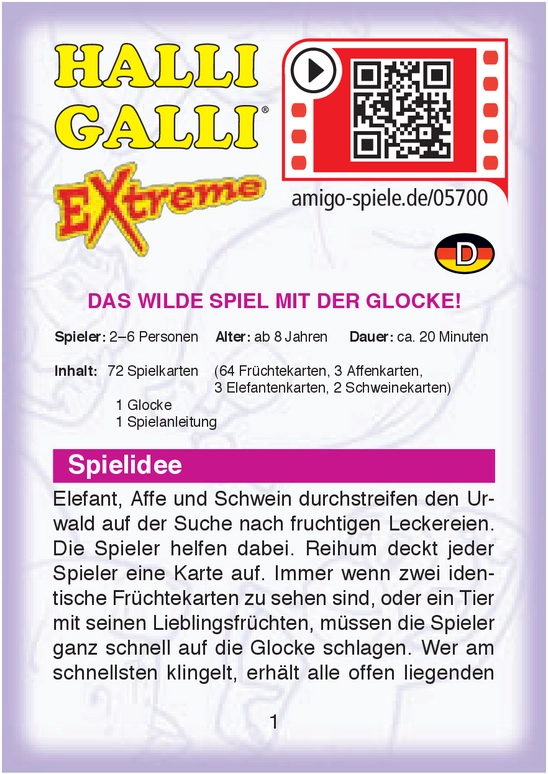 Halli Galli Extreme - Das schnelle Kartenspiel mit Glocke